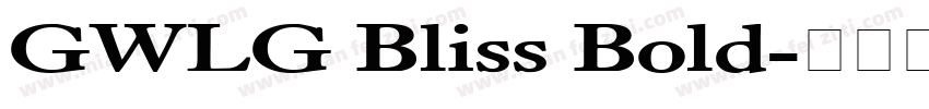 GWLG Bliss Bold字体转换